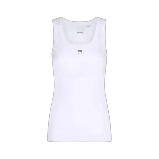 Pinko Logo Detailed Ribbed Tank Top