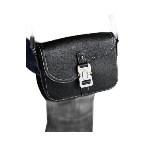 Small Saddle Messenger Bag With Flap