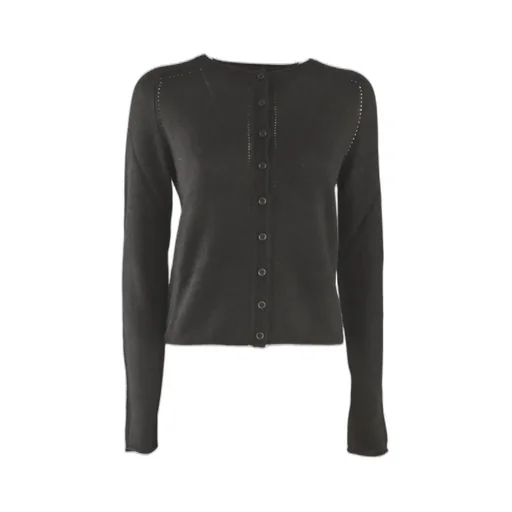 Pinko Buttoned Ribbed Knit Cardigan