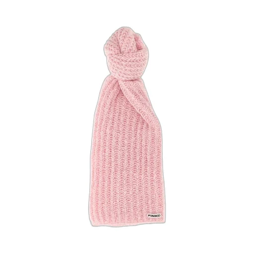 Pinko Logo Patch Knitted Scarf