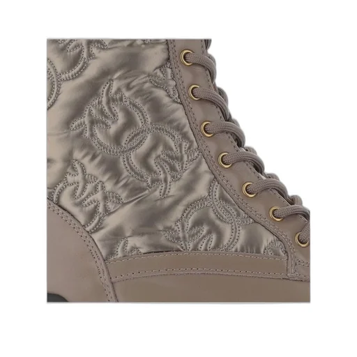 Pinko Round-Toe Lace-Up Boots