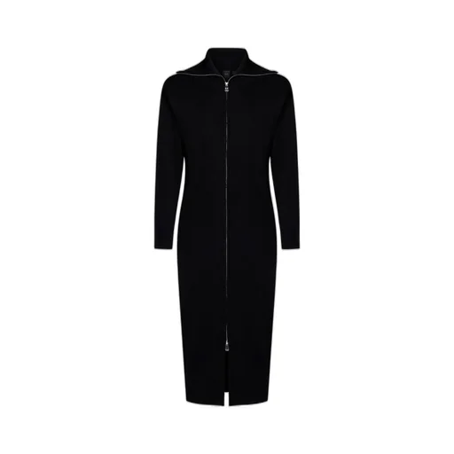 Pinko Mock-Neck Knitted Midi Dress