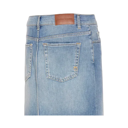 Pinko Side Slit Midi Denim Skirt