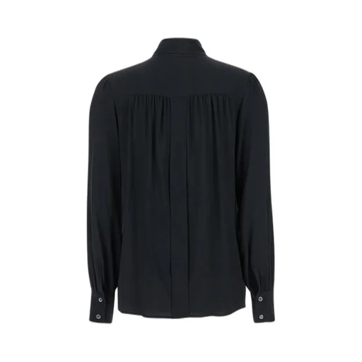 Pinko Bow Neck Embellished Crepe Blouse