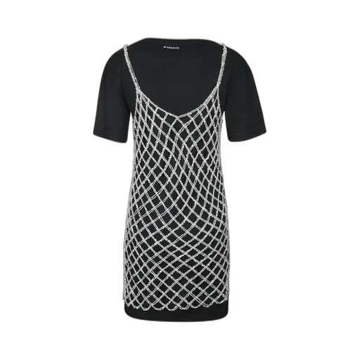 Pinko Sequin Combined Short T-Shirt Dress