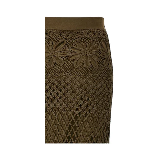 Pinko Crispo Fancy Crochet-Effect Long Skirt