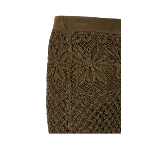 Pinko Crispo Fancy Crochet-Effect Long Skirt