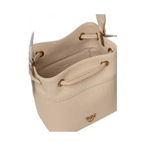 Pinko Logo Plaque Drawstring Fastened Bucket Bag