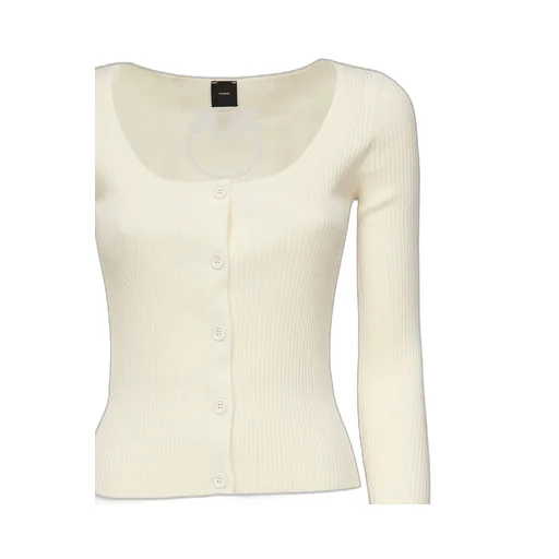 Pinko Bird Logo Cropped Cardigan