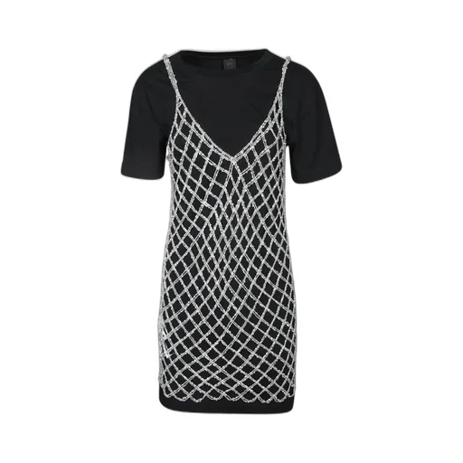Pinko Sequin Combined Short T-Shirt Dress