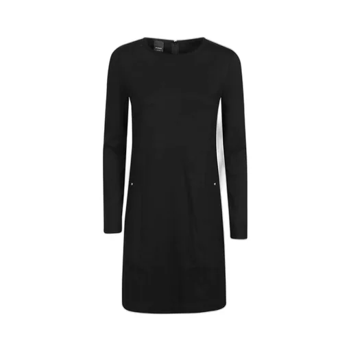 Pinko Rear-Zipped Crewneck Dress