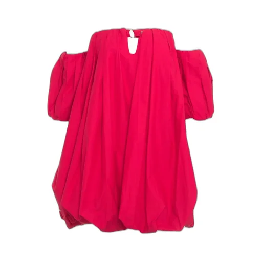 Pinko Off-Shoulder Pleated Mini Dress