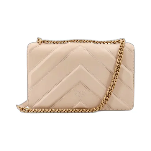 Pinko Logo Plaque Quilted Shoulder Bag