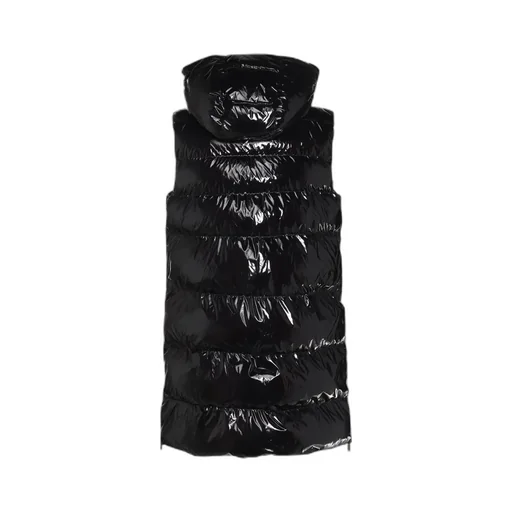 Pinko Logo Patch Sleeveless Hooded Padded Coat