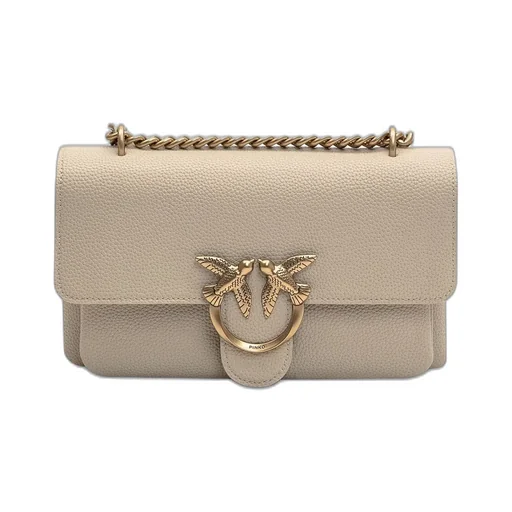 Pinko Logo Plaque Chained Shoulder Bag
