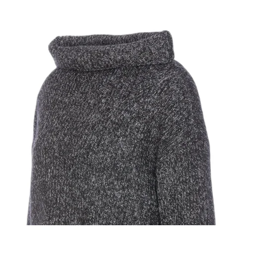 Pinko High-Neck Layered Knitted Dress