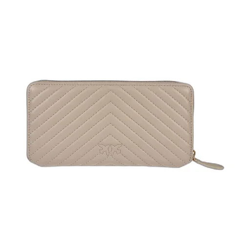 Pinko Chevron Logo Plaque Zip-Around Wallet