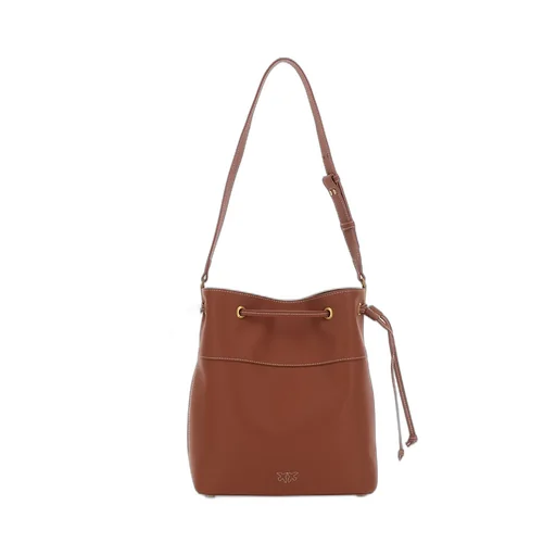 Pinko Forever Logo Plaque Bucket Bag