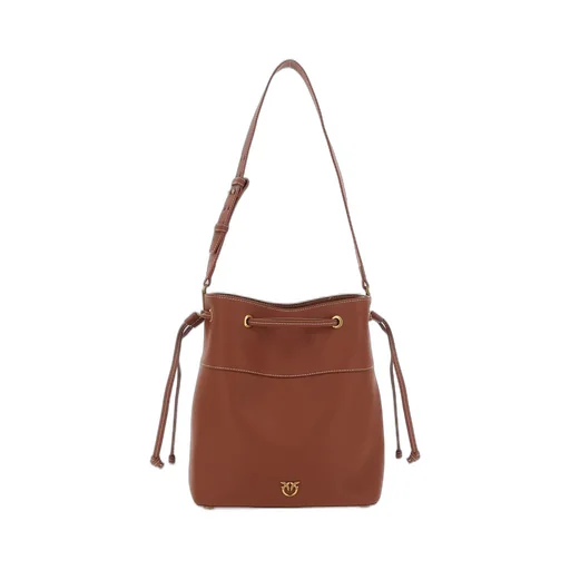 Pinko Forever Logo Plaque Bucket Bag