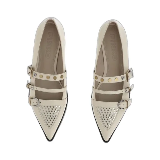 Pinko Embellished Pointed-Toe Flat-Shoes