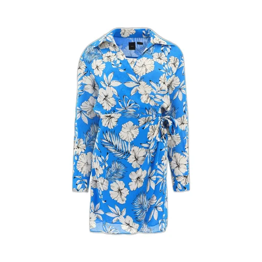 Pinko Floral Printed Long-Sleeved Dress