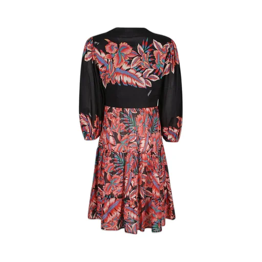 Pinko Tropical Printed Long-Sleeved Dress