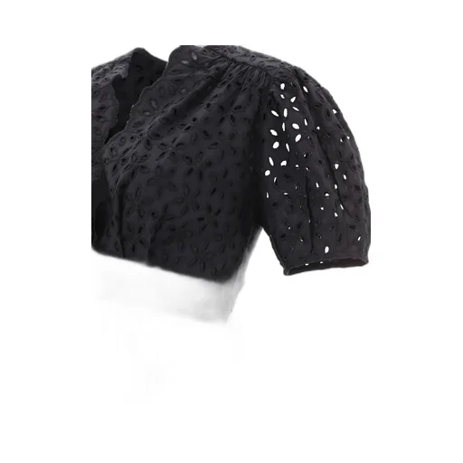 Pinko Broderie Anglaise V-Neck Mini Dress