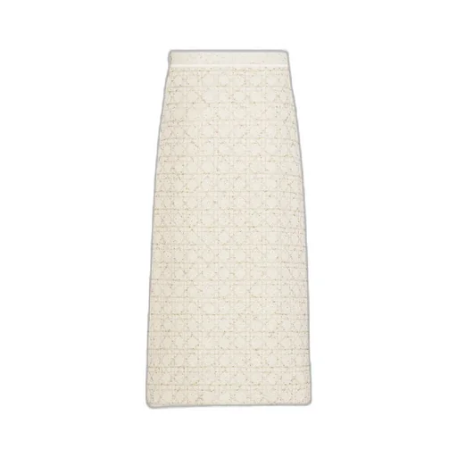 Mid-Length Macrocannage Straight Skirt