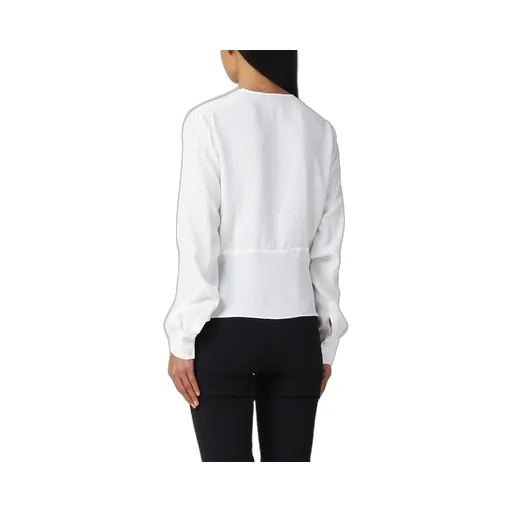 Pinko Twist-Detailed Plunging V-Neck Blouse