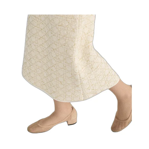 Mid-Length Macrocannage Straight Skirt