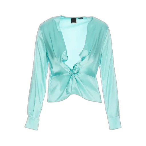 Pinko V-Neck Satin Blouse