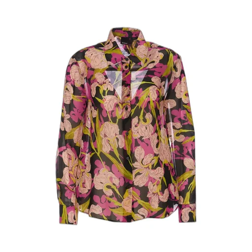 Pinko Floral-Printed Long-Sleeved Buttoned Shirt