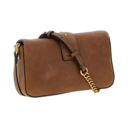 Pinko Love One Logo Plaque Crossbody Bag