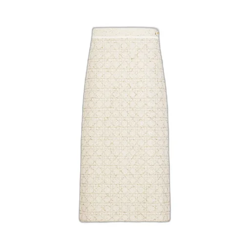 Mid-Length Macrocannage Straight Skirt
