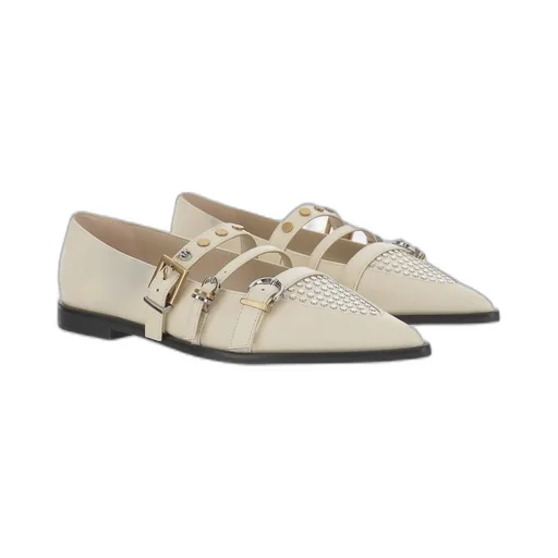 Pinko Embellished Pointed-Toe Flat-Shoes