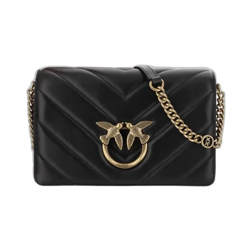 Pinko Love Quilted Chain-Linked Shoulder Bag