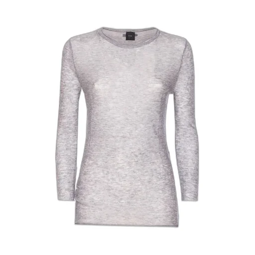 Pinko Long-Sleeved Knitted Sheer T-Shirt