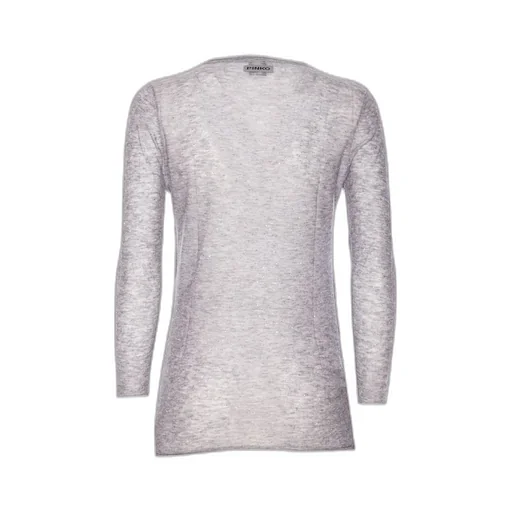 Pinko Long-Sleeved Knitted Sheer T-Shirt