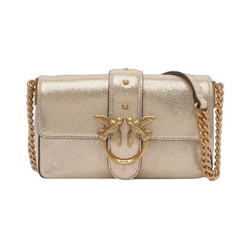 Pinko Glittery Mini Love Shoulder Bag