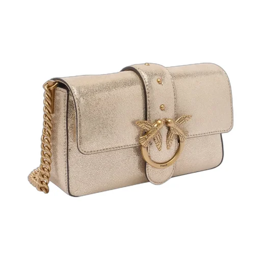 Pinko Glittery Mini Love Shoulder Bag