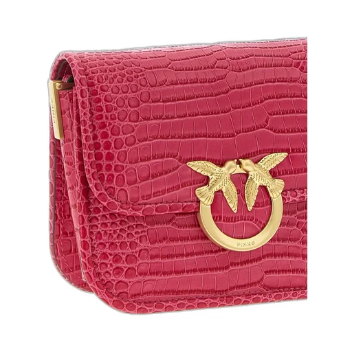 Pinko Love Birds Box Embossed Mini Shoulder Bag