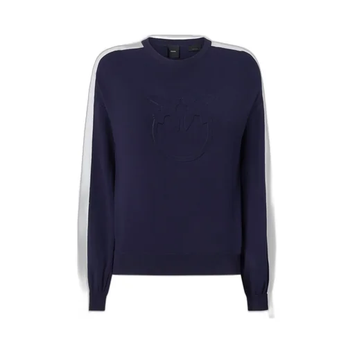 Pinko Emporio Raised Logo Wide Sleeves Crew-Neck Sweatshirt