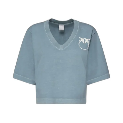 Pinko Logo Printed Cropped T-Shirt