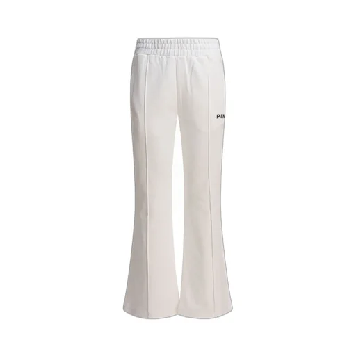 Pinko Logo Printed Drawstring Flared Trousers