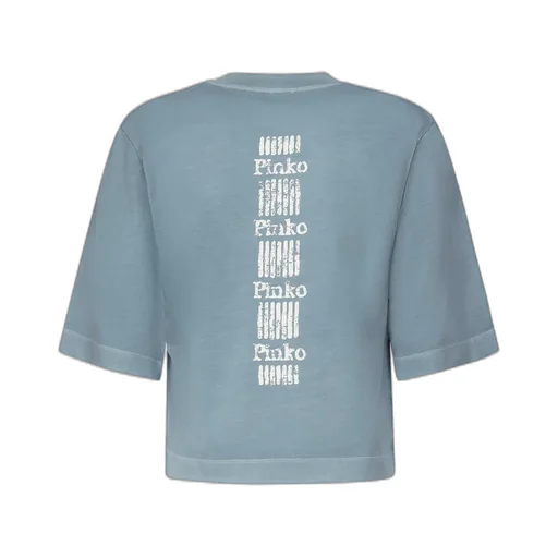 Pinko Logo Printed Cropped T-Shirt