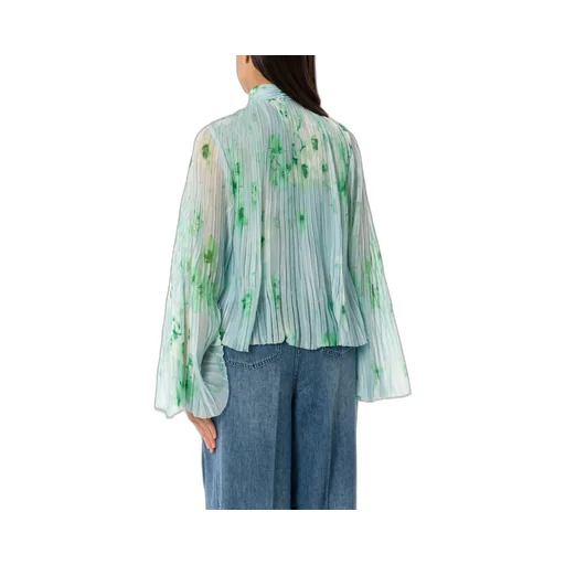 Pinko Pleated Floral Crepon Light Blouse
