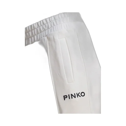 Pinko Logo Printed Drawstring Flared Trousers