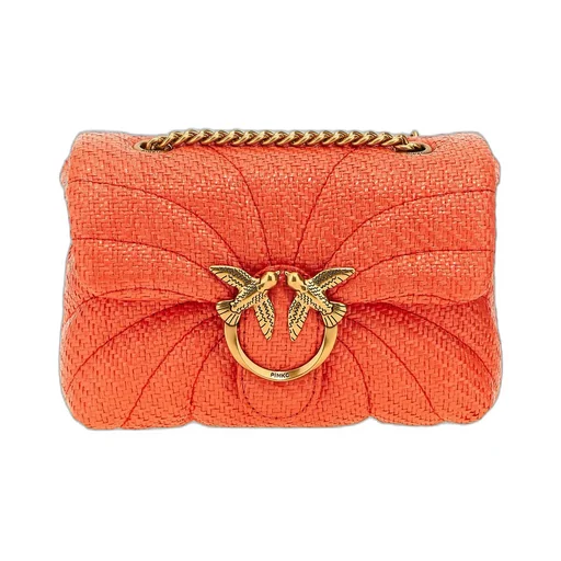 Pinko Mini Love Puff Chain Linked Crossbody Bag