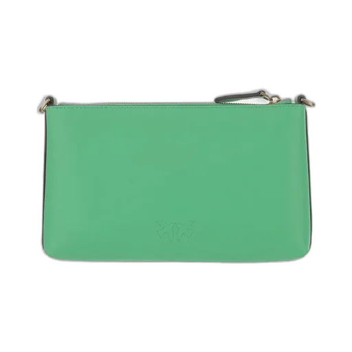 Pinko Flat Horizontal Top Zipped Clutch Bag