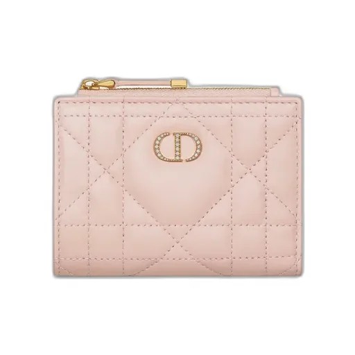 Dior Caro Dahlia Wallet With Crystals